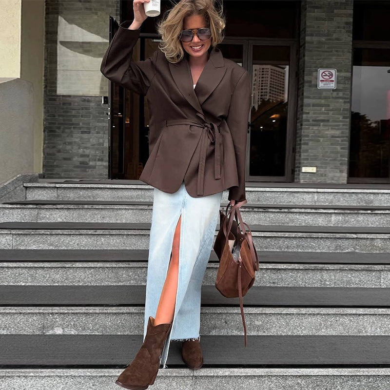 Damer modig, figursydd blazer Mirla-Eva Jonsson