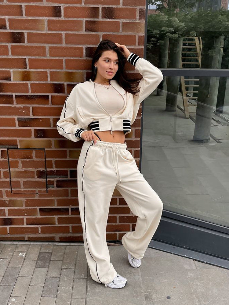 Damer modig och luftig Cropped-Cardigan med sportiga detaljer Mirla-Eva Jonsson