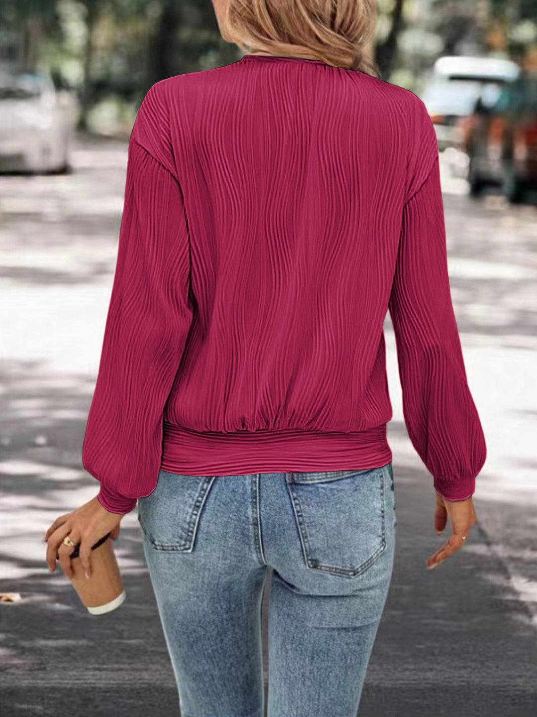 Damer modig struktur-sweatshirt Mirla-Eva Jonsson