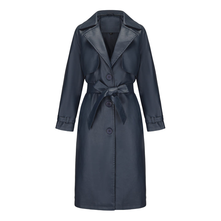 Damer modig trenchcoat i högkvalitativ konstläder Eva Jonsson-Eva Jonsson