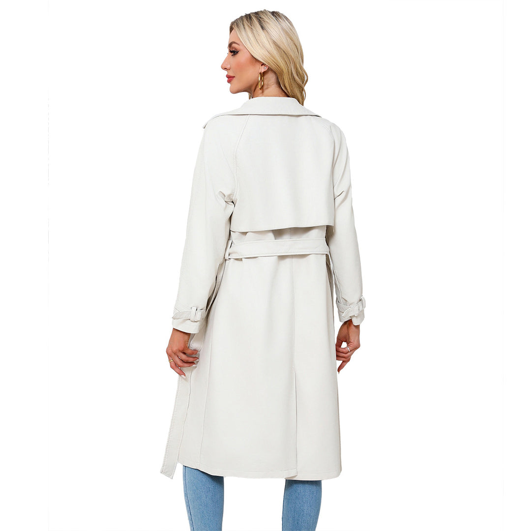 Damer modig trenchcoat i högkvalitativ konstläder Eva Jonsson-Eva Jonsson