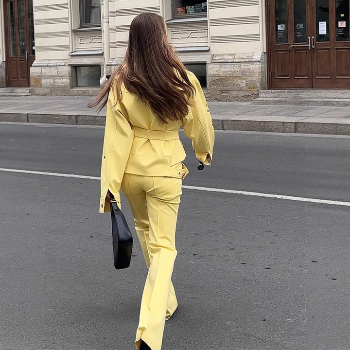 Damer modiga Oversized Jacka och Byxor Set Eva Jonsson-Eva Jonsson