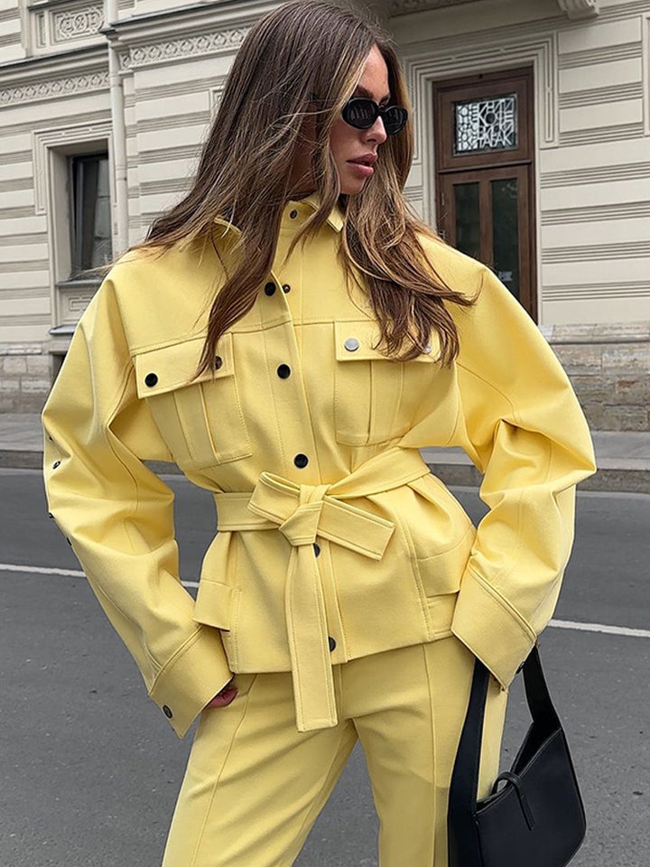 Damer modiga Oversized Jacka och Byxor Set Eva Jonsson-Eva Jonsson