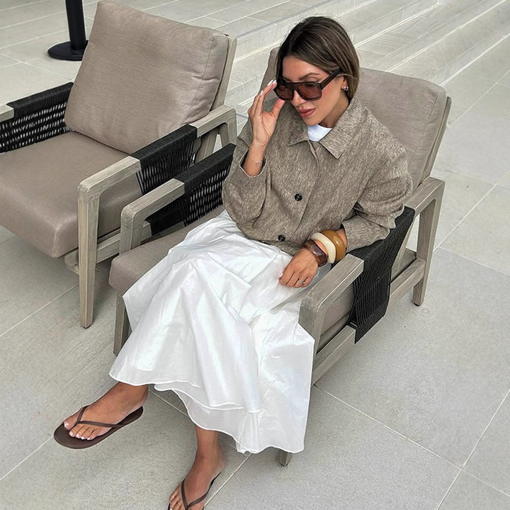 Damer modisch Oversized-jacka med strukturerad tyg Mirla-Eva Jonsson