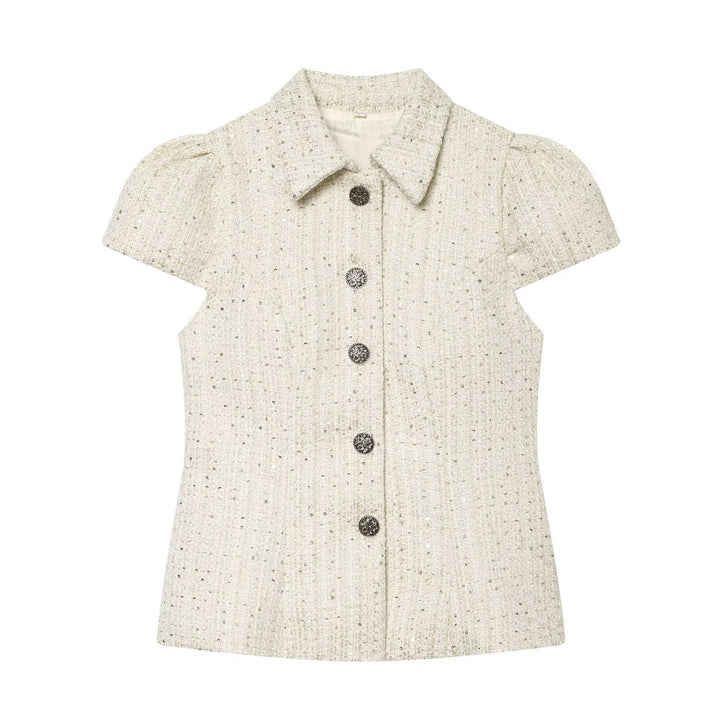 Damer modisch blus i tweed-stil Mirla-Eva Jonsson