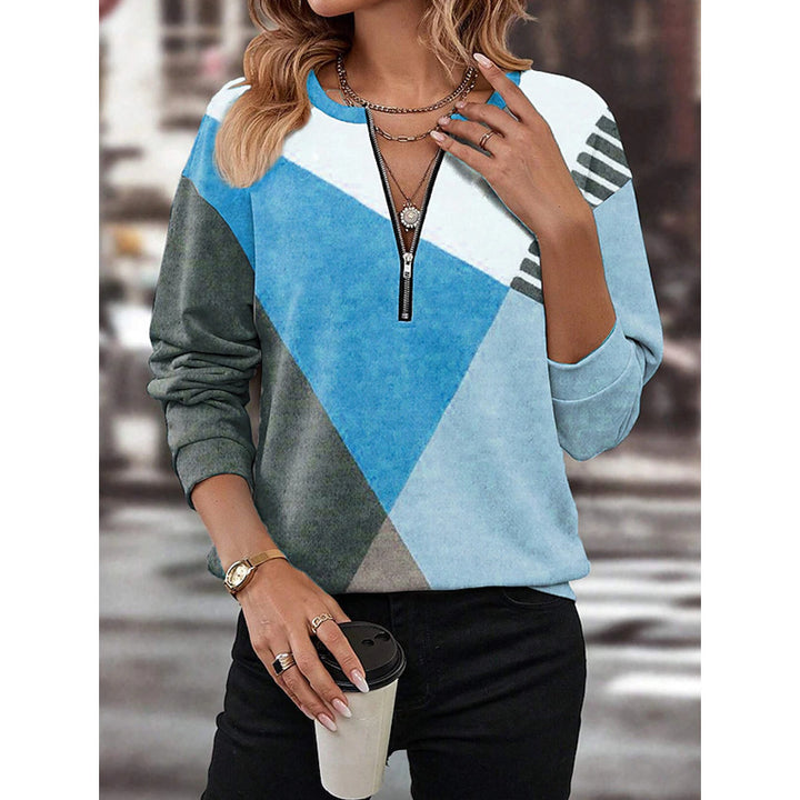 Damer modisch sweatshirts med dragkedja Mirla-Eva Jonsson