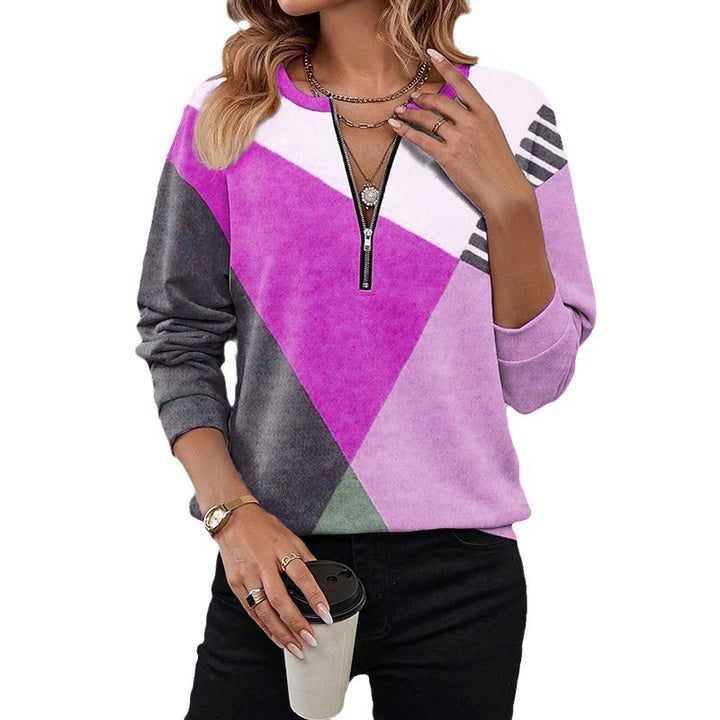 Damer modisch sweatshirts med dragkedja Mirla-Eva Jonsson