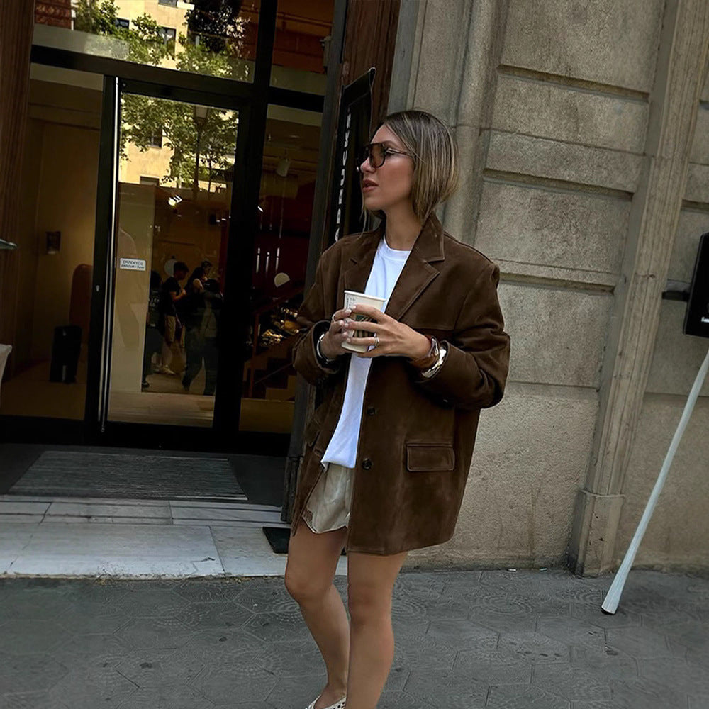 Damer modische Oversized-samjacka Mirla-Eva Jonsson