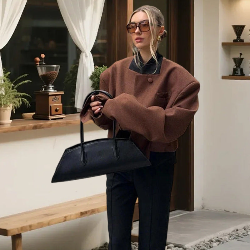 Damer modische cropped jacka med eleganta knapppar detaljer Mirla-Eva Jonsson