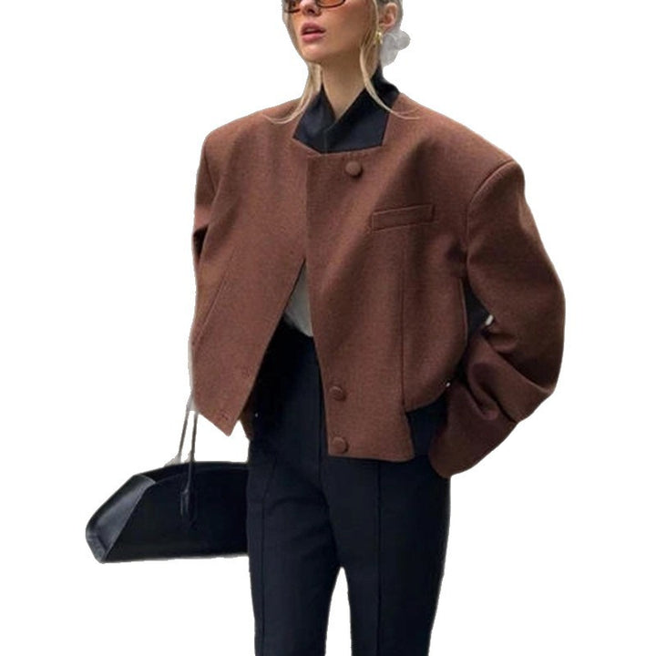 Damer modische cropped jacka med eleganta knapppar detaljer Mirla-Eva Jonsson