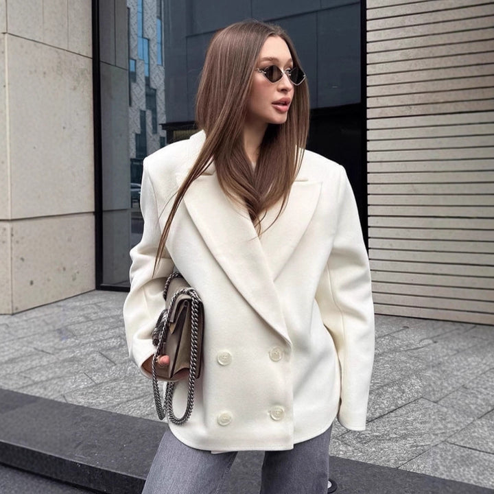 Damer modische oversized Blazerjacka med schick design Eva Jonsson-Eva Jonsson
