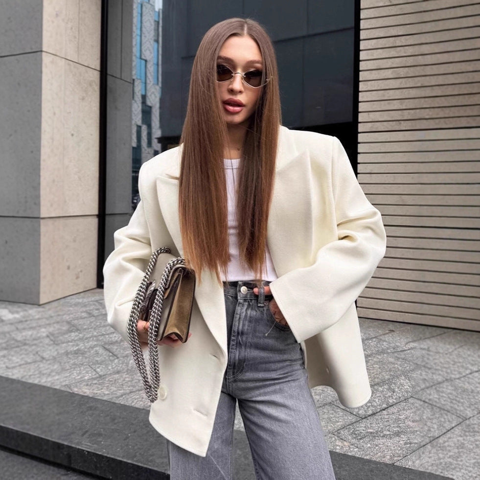 Damer modische oversized Blazerjacka med schick design Eva Jonsson-Eva Jonsson