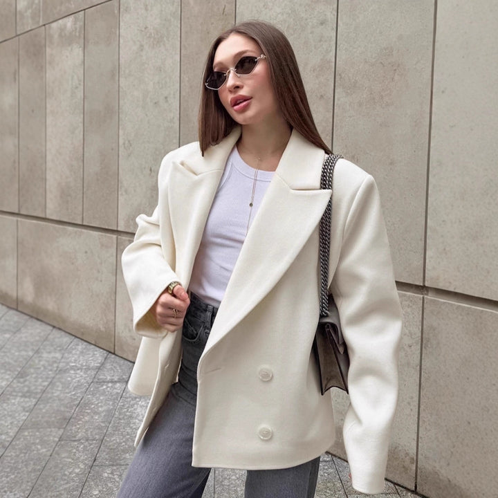 Damer modische oversized Blazerjacka med schick design Eva Jonsson-Eva Jonsson