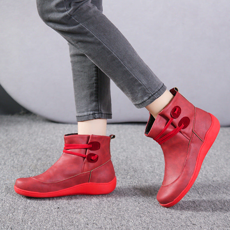 Damer modische vinterstövletter med modernt snördesign och halkfri sula Eva Jonsson-Eva Jonsson