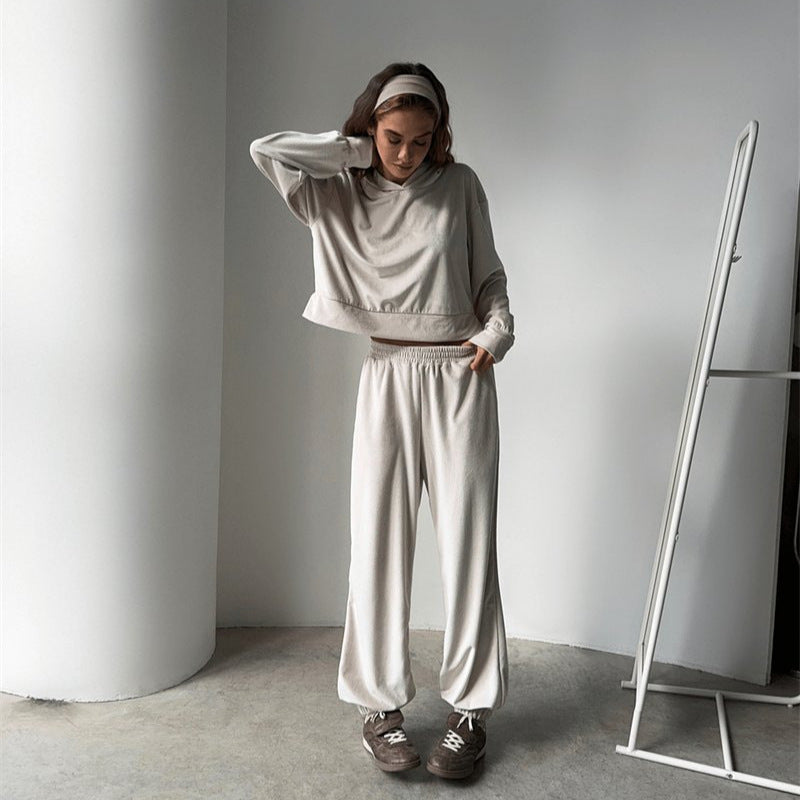 Damer modischer fleece-hoodie med elastisk midja Mirla-Eva Jonsson