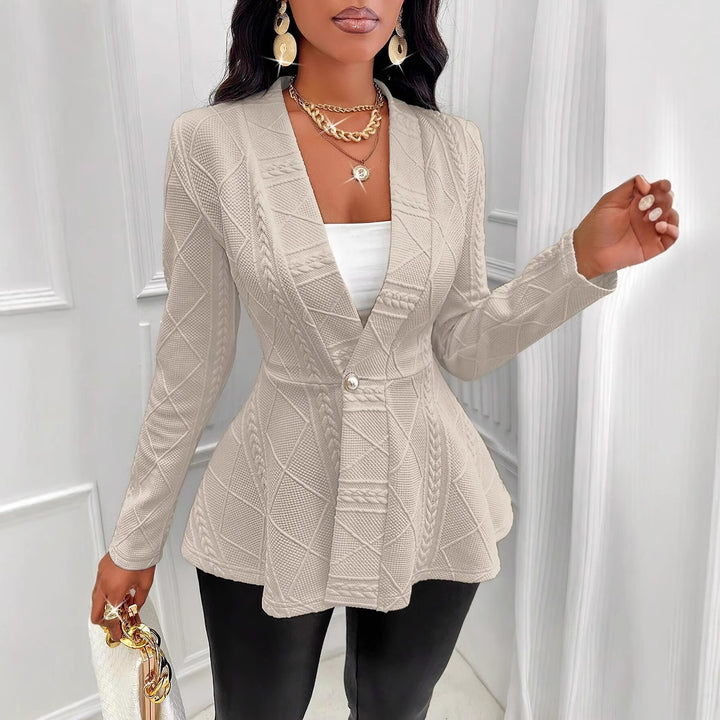 Damer modisk blazer med strukturerad design och figursydda detaljer Mirla-Eva Jonsson