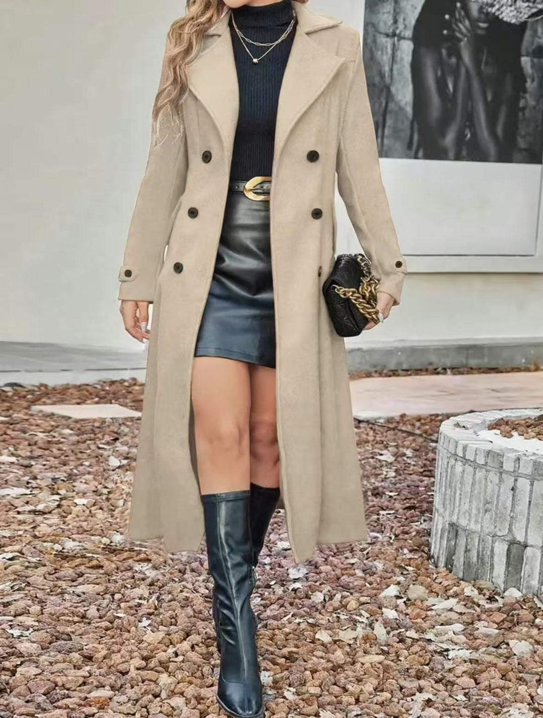 Damer modisk kappa med avtagbar konstpälskrage och figursydd skärning Mirla-Eva Jonsson