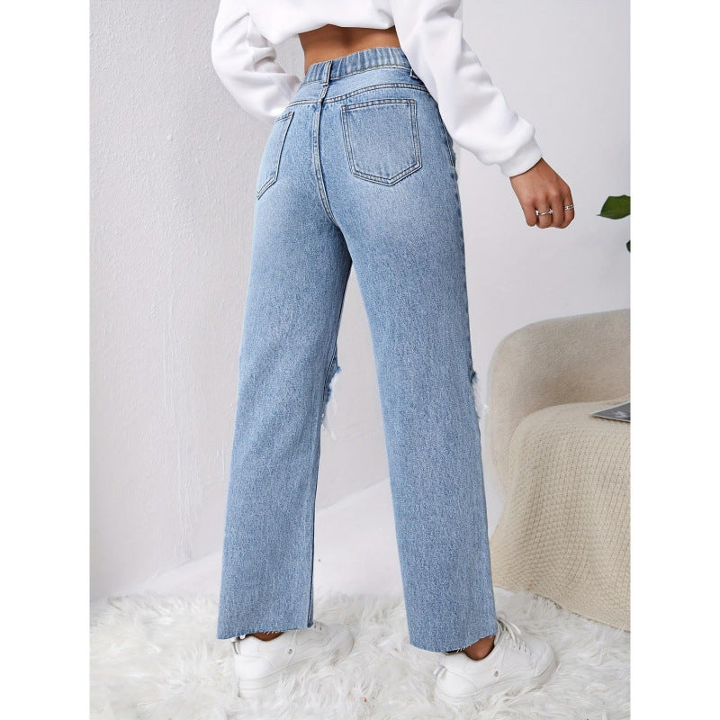 Damer mom-jeans i vintage-look med destroyed-effekter Mirla-Eva Jonsson