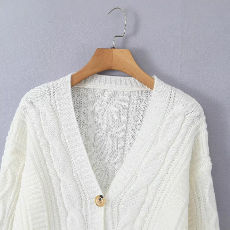 Damer mysig cardigan med V-hals Mirla-Eva Jonsson