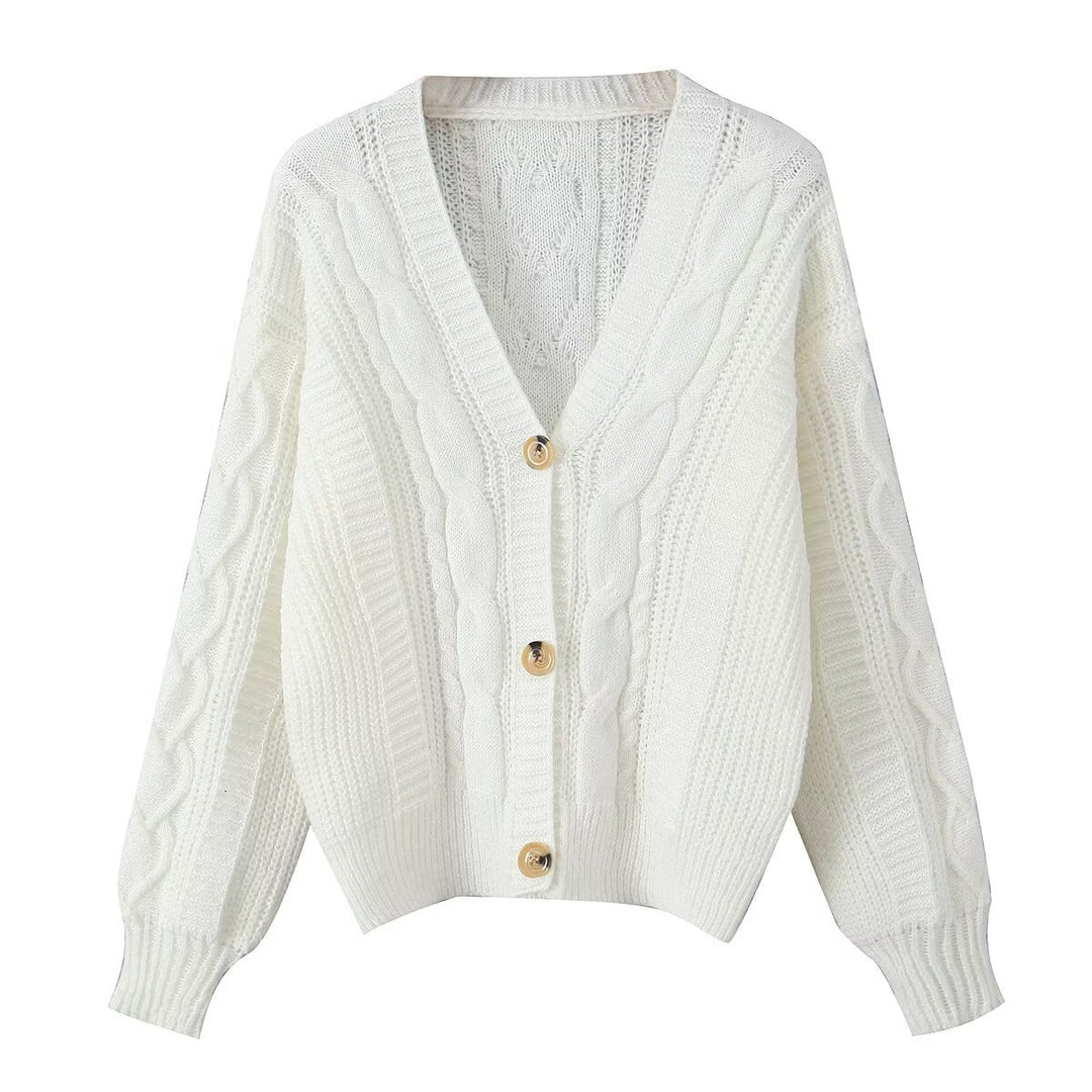 Damer mysig cardigan med V-hals Mirla-Eva Jonsson