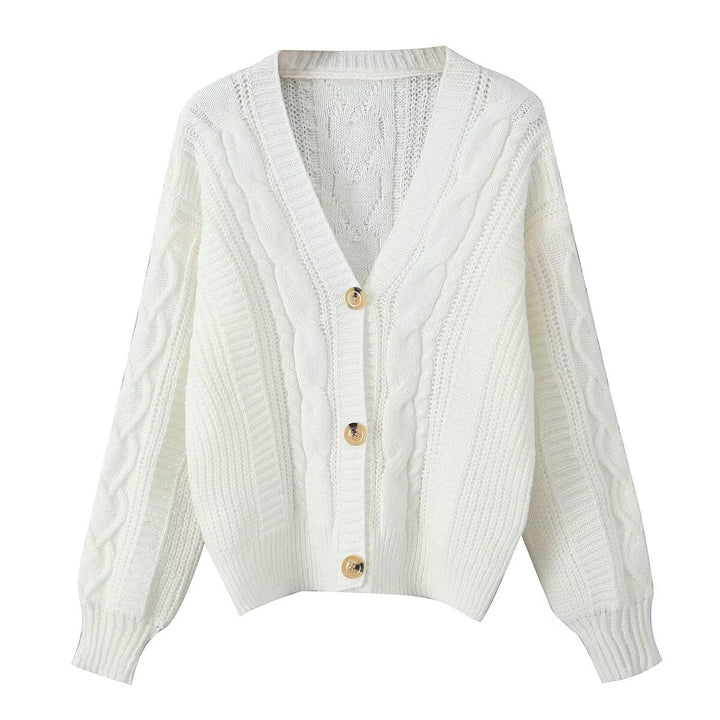 Damer mysig cardigan med V-hals Mirla-Eva Jonsson