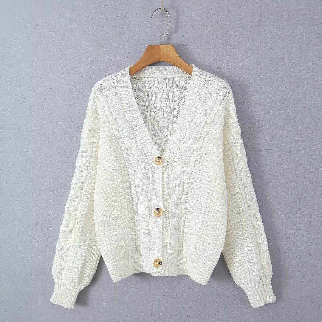 Damer mysig cardigan med V-hals Mirla-Eva Jonsson