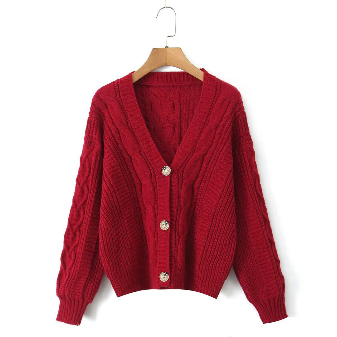 Damer mysig cardigan med V-hals Mirla-Eva Jonsson