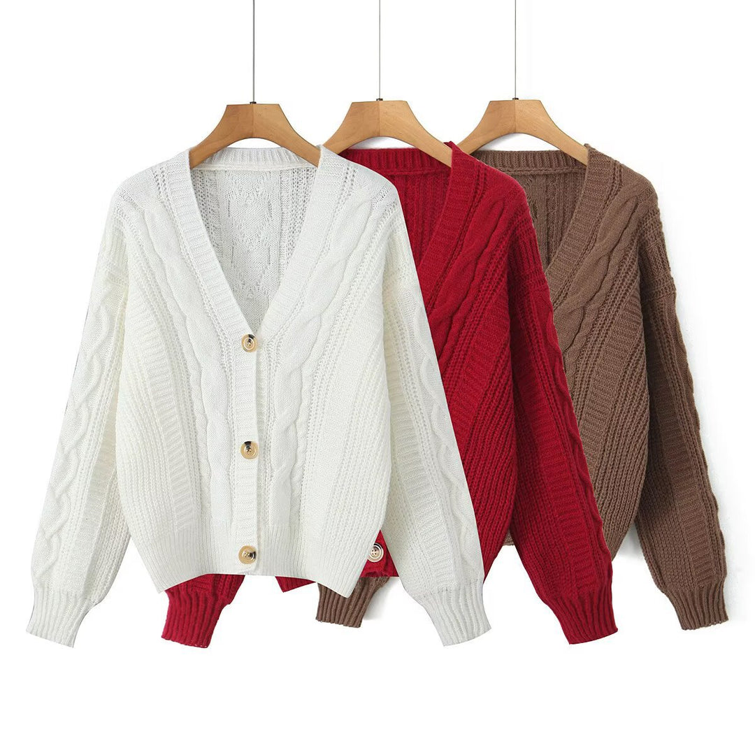 Damer mysig cardigan med V-hals Mirla-Eva Jonsson