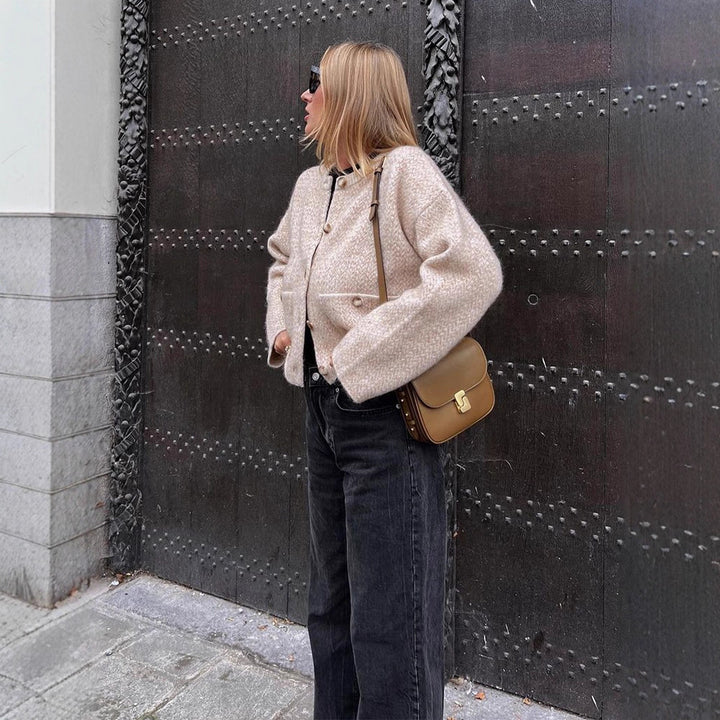 Damer mysig cardigan med eleganta knapppdetaljer Mirla-Eva Jonsson