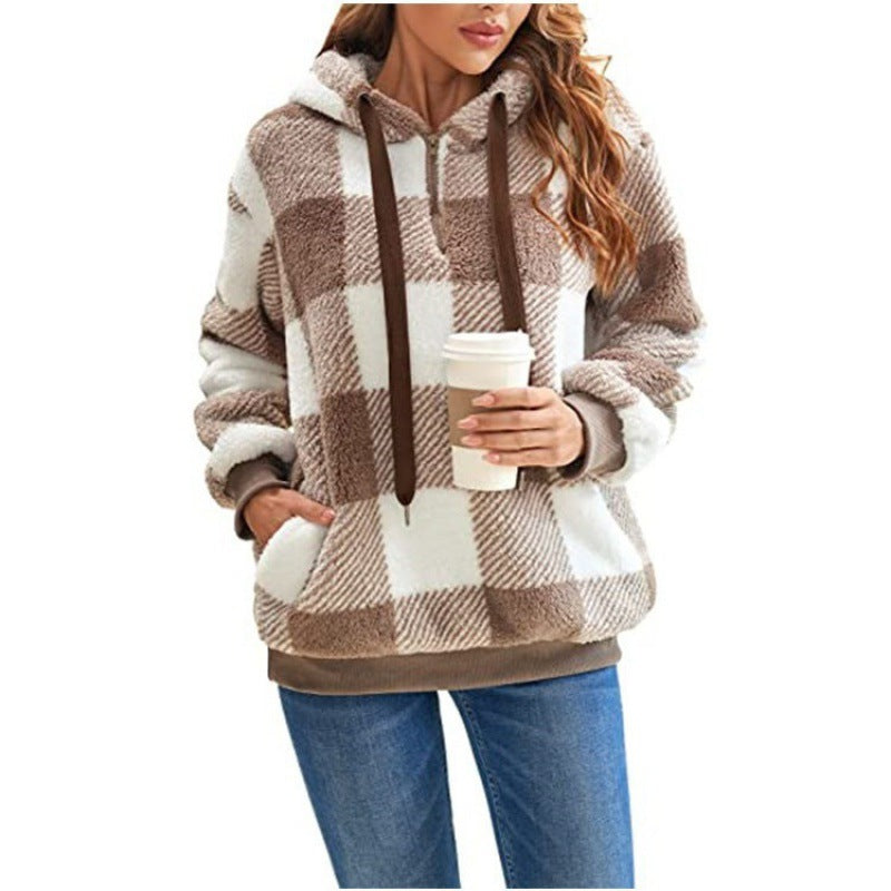 Damer mysig fleece-hoodie Mirla-Eva Jonsson