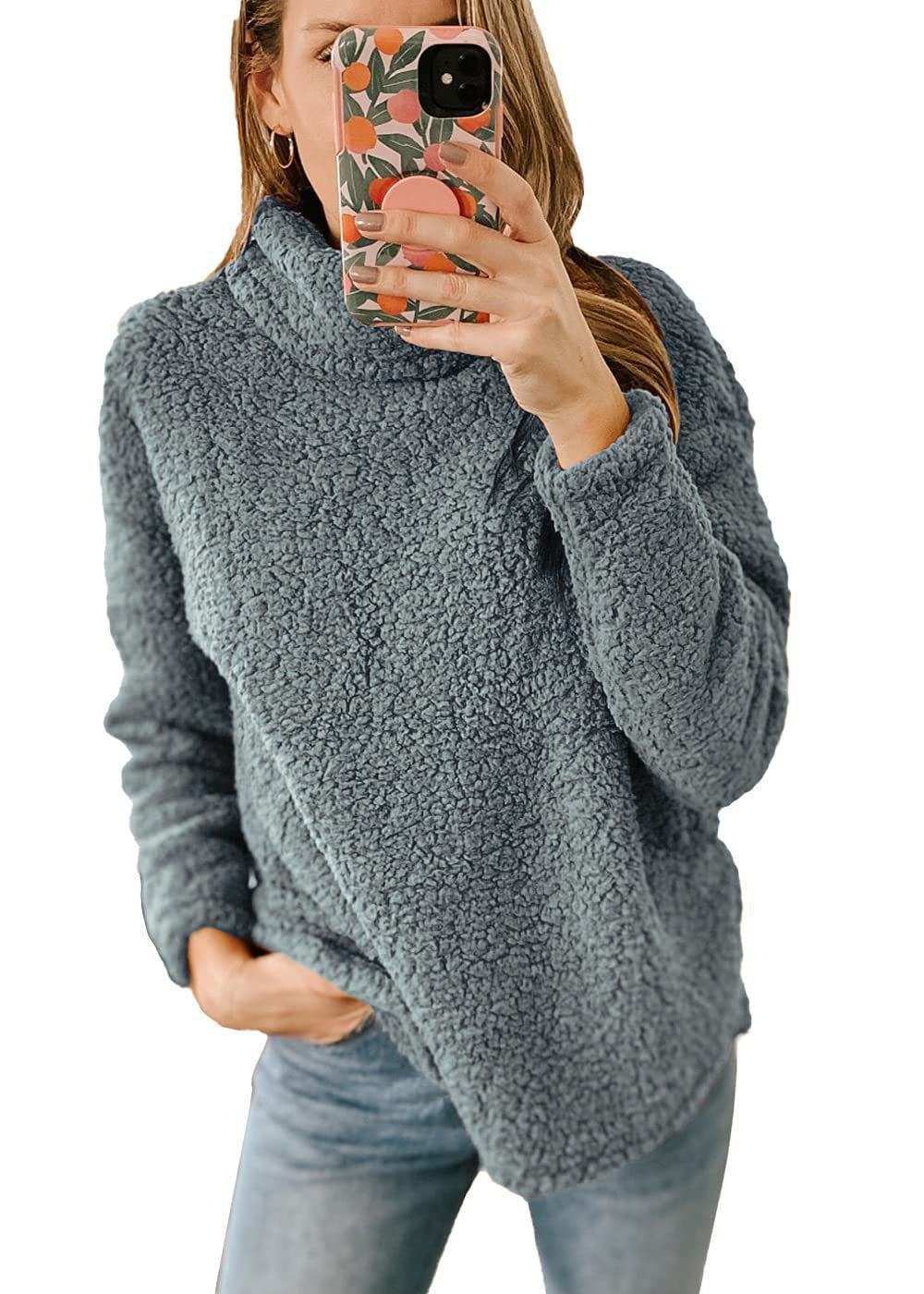 Damer mysig fleece-tröja Mirla-Eva Jonsson