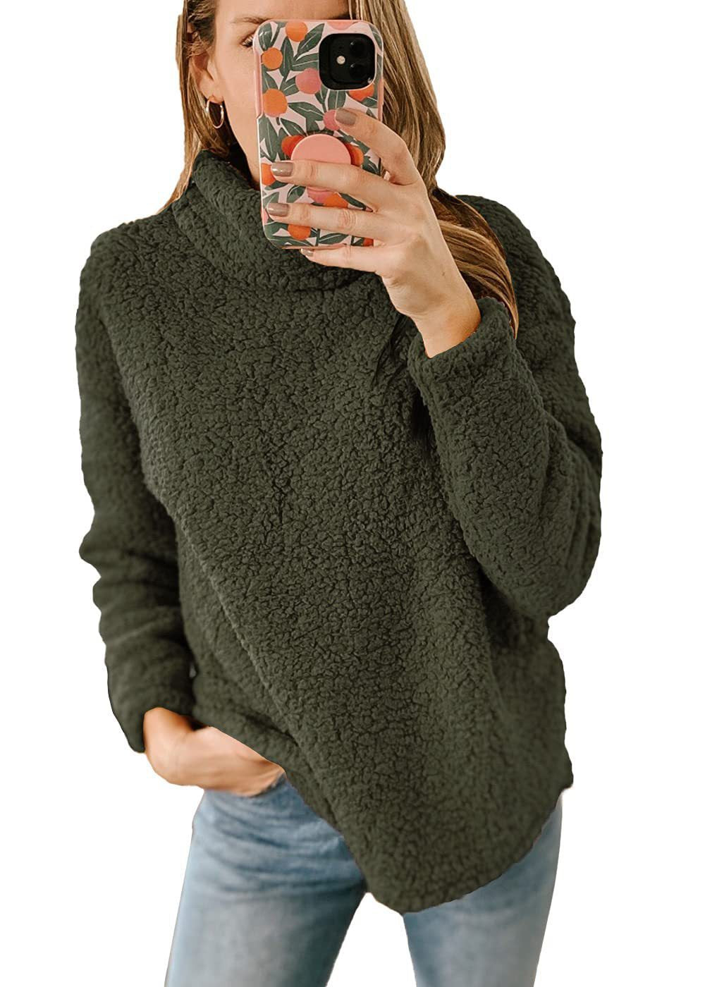 Damer mysig fleece-tröja Mirla-Eva Jonsson