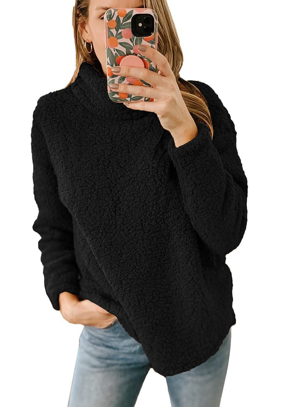 Damer mysig fleece-tröja Mirla-Eva Jonsson