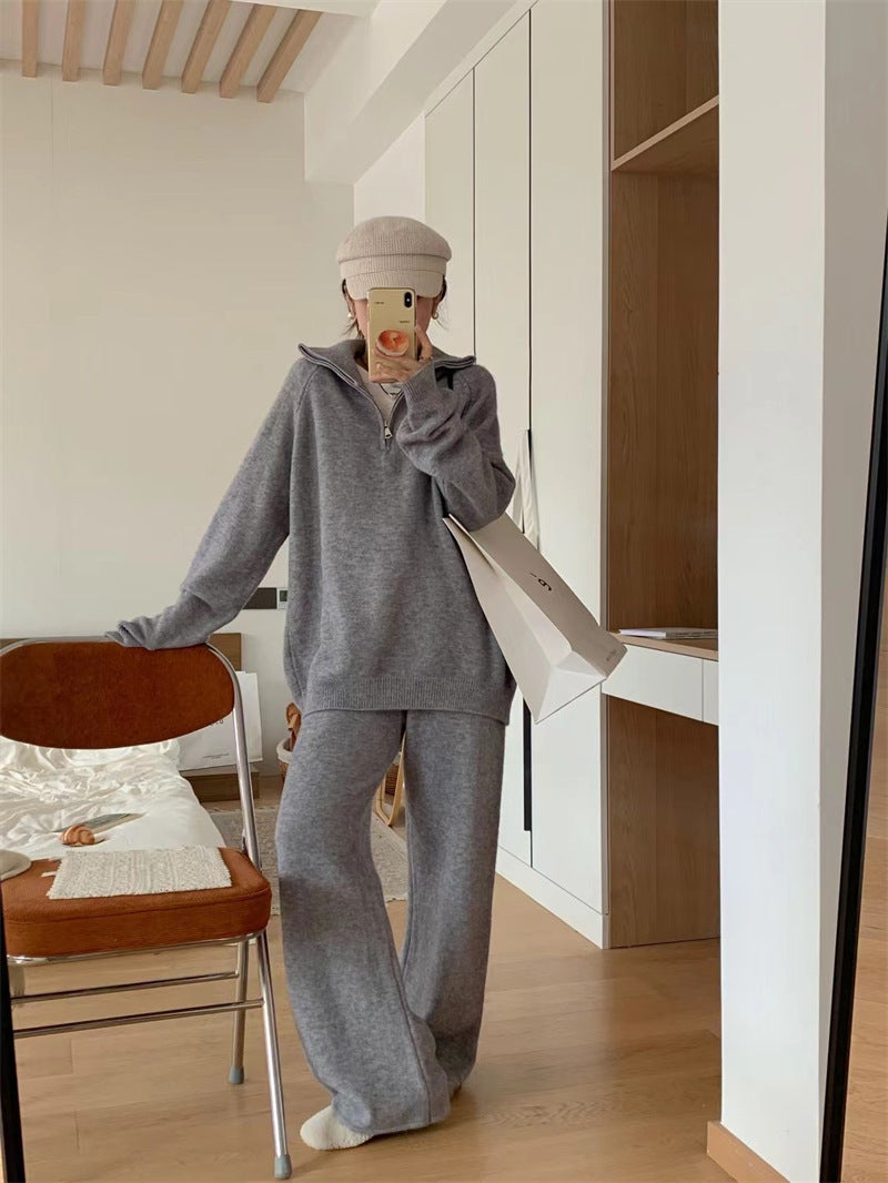 Damer mysig fleece-tröja med ståkrage och dragkedja Mirla-Eva Jonsson