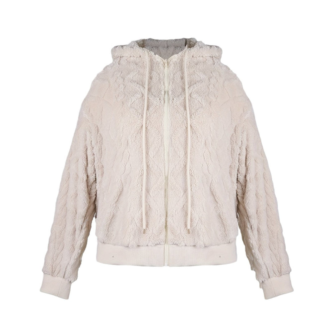 Damer mysig hoodie-jacka i mjukt teddy-fleece Mirla-Eva Jonsson