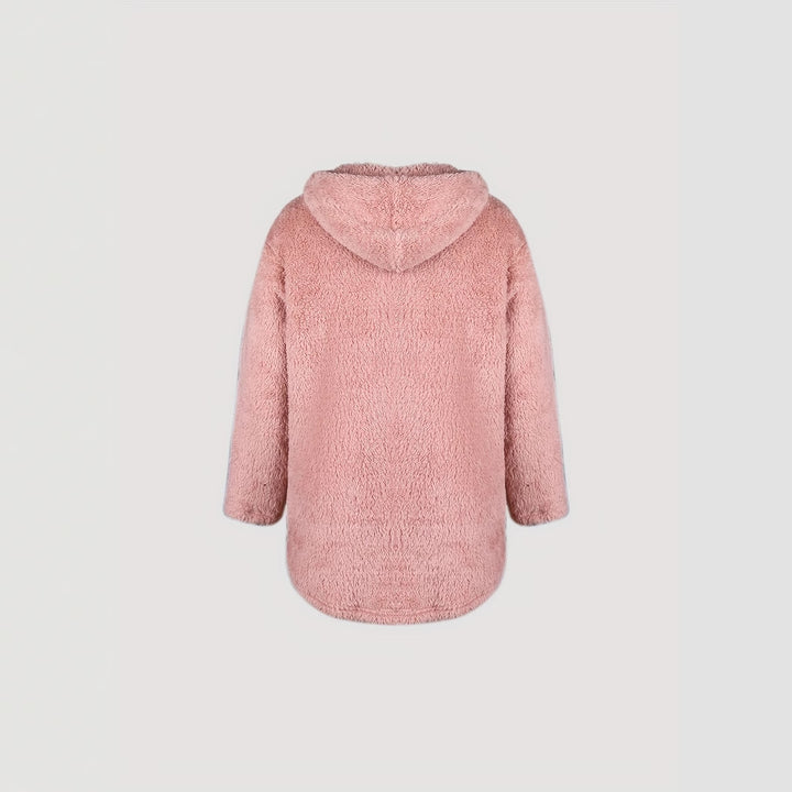 Damer mysig hoodie med kattmotiv Mirla-Eva Jonsson