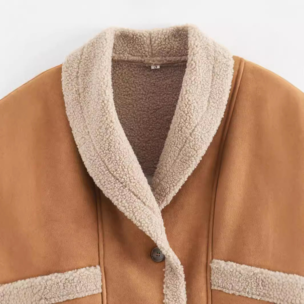 Damer mysig övergångsjacka med mjukt foder och moderiktig revers Mirla-Eva Jonsson