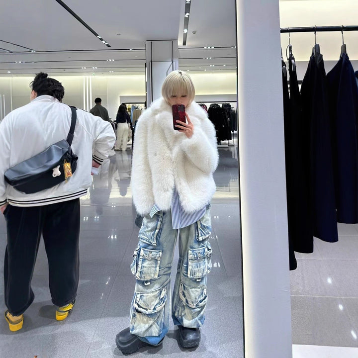 Damer mysig oversize-jacka med iögonfallande krage Eva Jonsson-Eva Jonsson