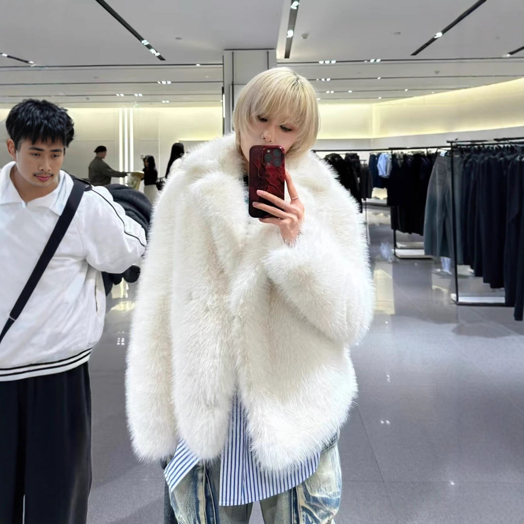 Damer mysig oversize-jacka med iögonfallande krage Eva Jonsson-Eva Jonsson