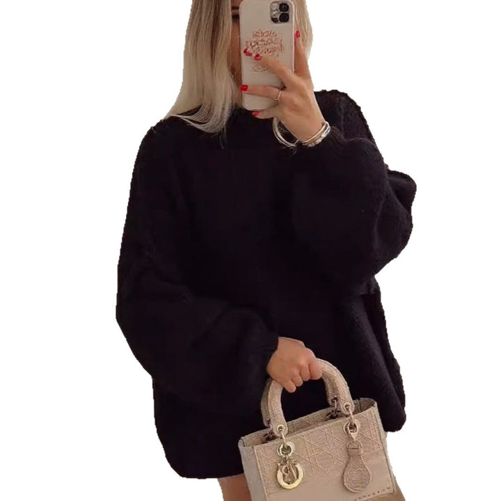 Damer mysig oversize-tröja med vida ärmar och strukturerad stickning Mirla-Eva Jonsson