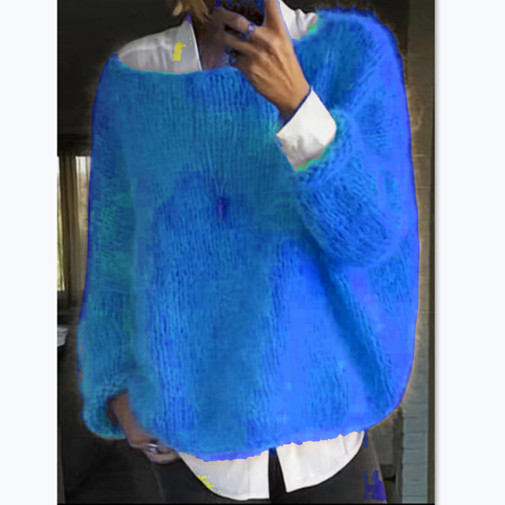 Damer mysig oversized tröja med båtutskärning Eva Jonsson-Eva Jonsson