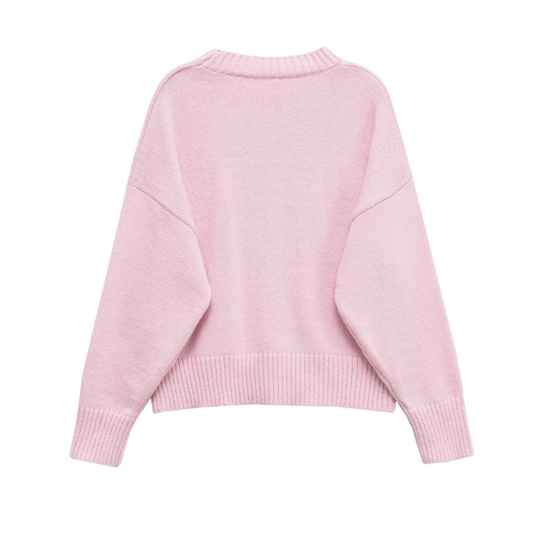 Damer mysig oversized tröja med rundhalsringning Mirla-Eva Jonsson