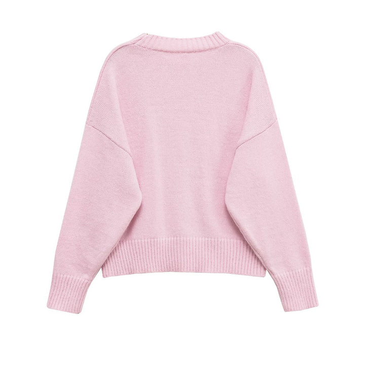 Damer mysig oversized tröja med rundhalsringning Mirla-Eva Jonsson