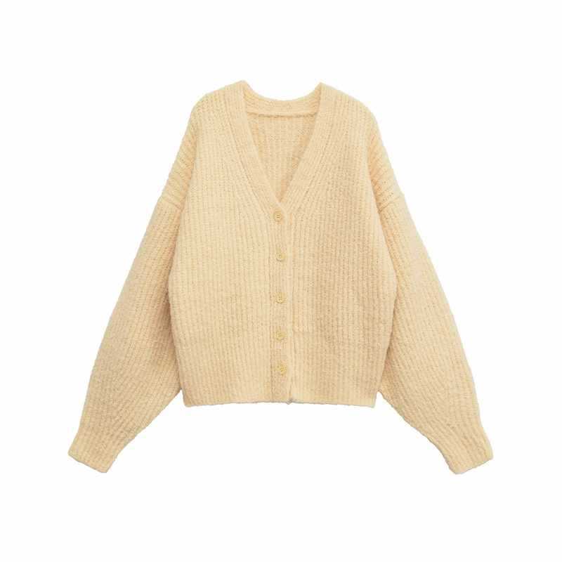 Damer mysig stickad cardigan med klassiska knapppdetaljer Eva Jonsson-Eva Jonsson