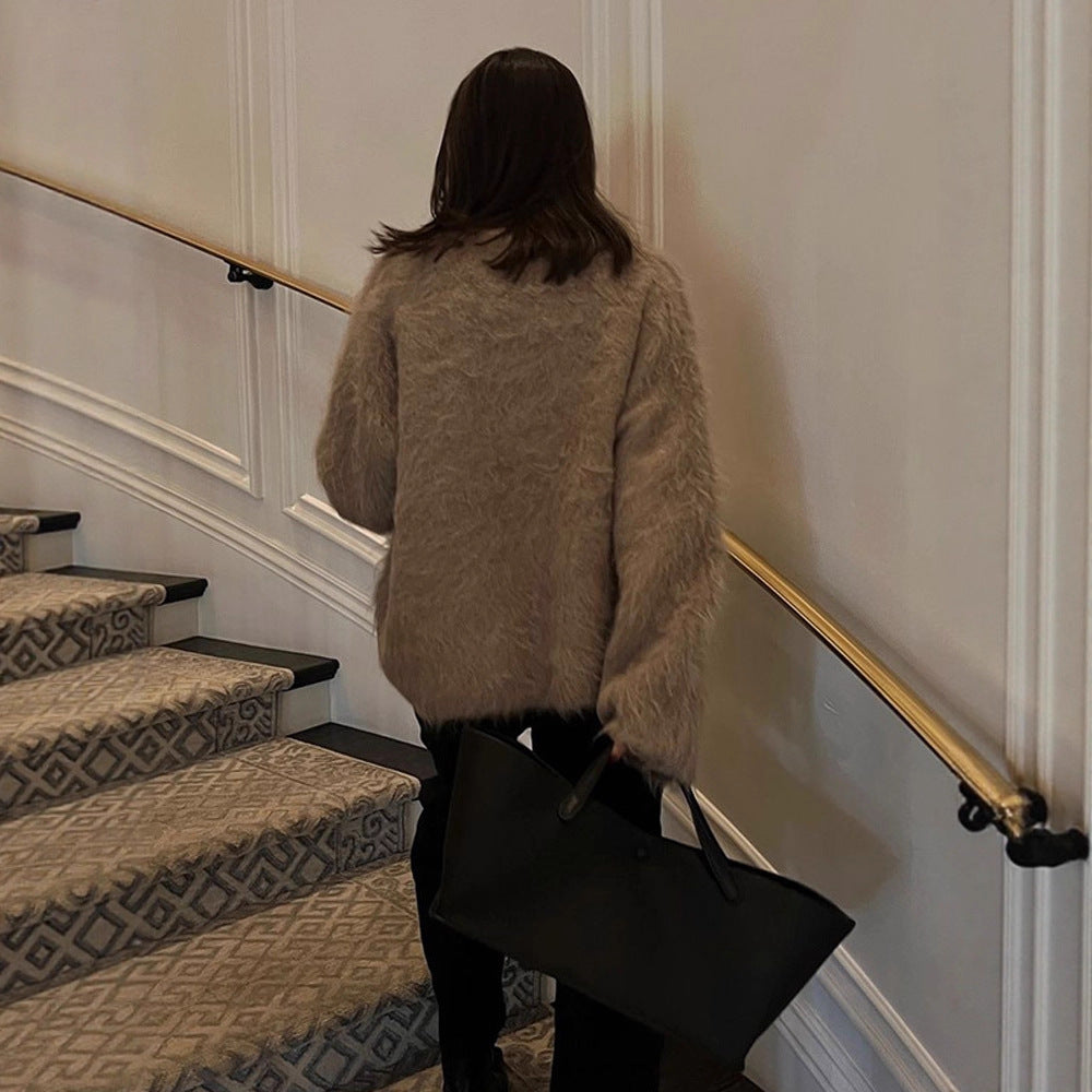 Damer mysig stickad tröja Mirla-Eva Jonsson