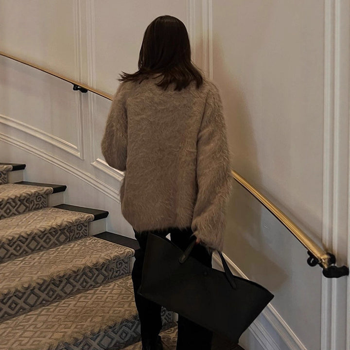 Damer mysig stickad tröja Mirla-Eva Jonsson