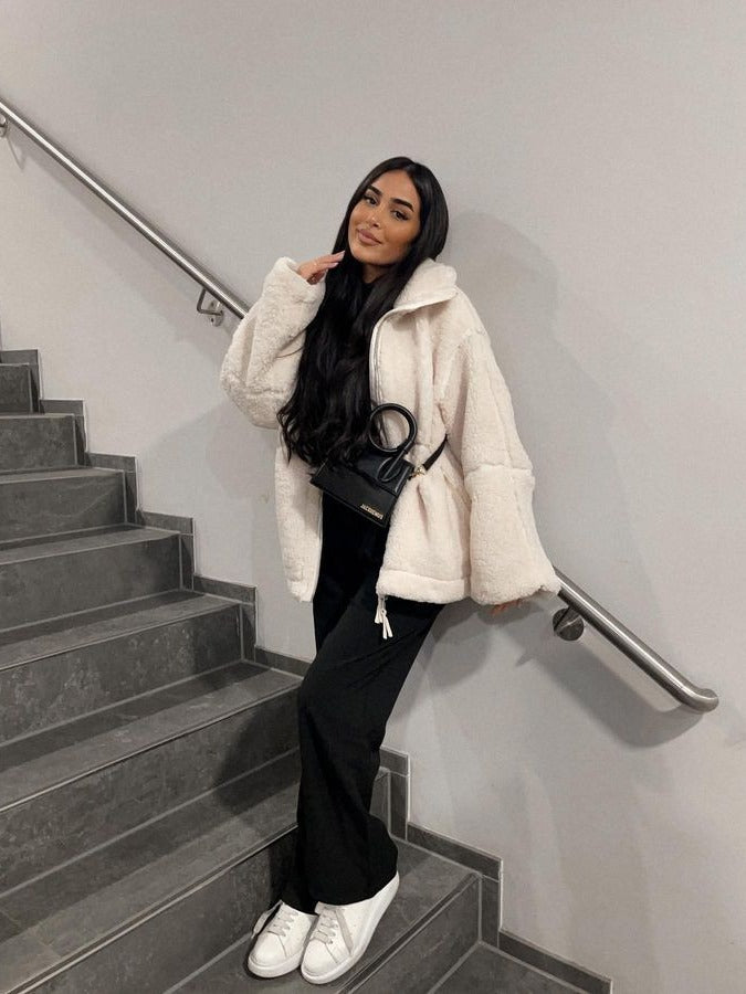 Damer mysig teddyjacka Mirla-Eva Jonsson