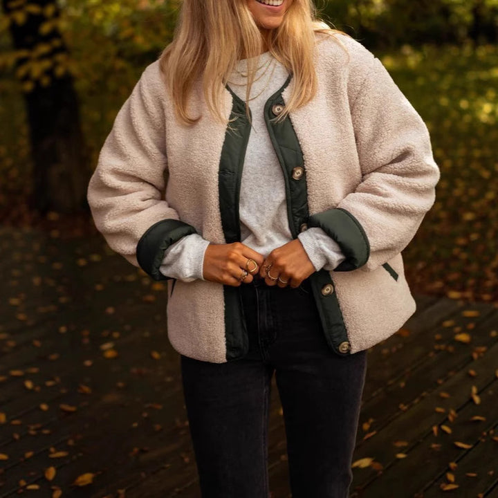 Damer mysig vändjacka med vadderat innertyg och praktiska fickor Mirla-Eva Jonsson