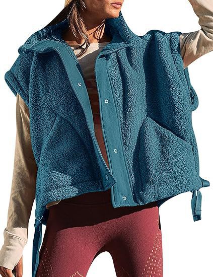 Damer mysig väst i fleece med praktiska fickor och innovativ design Eva Jonsson-Eva Jonsson