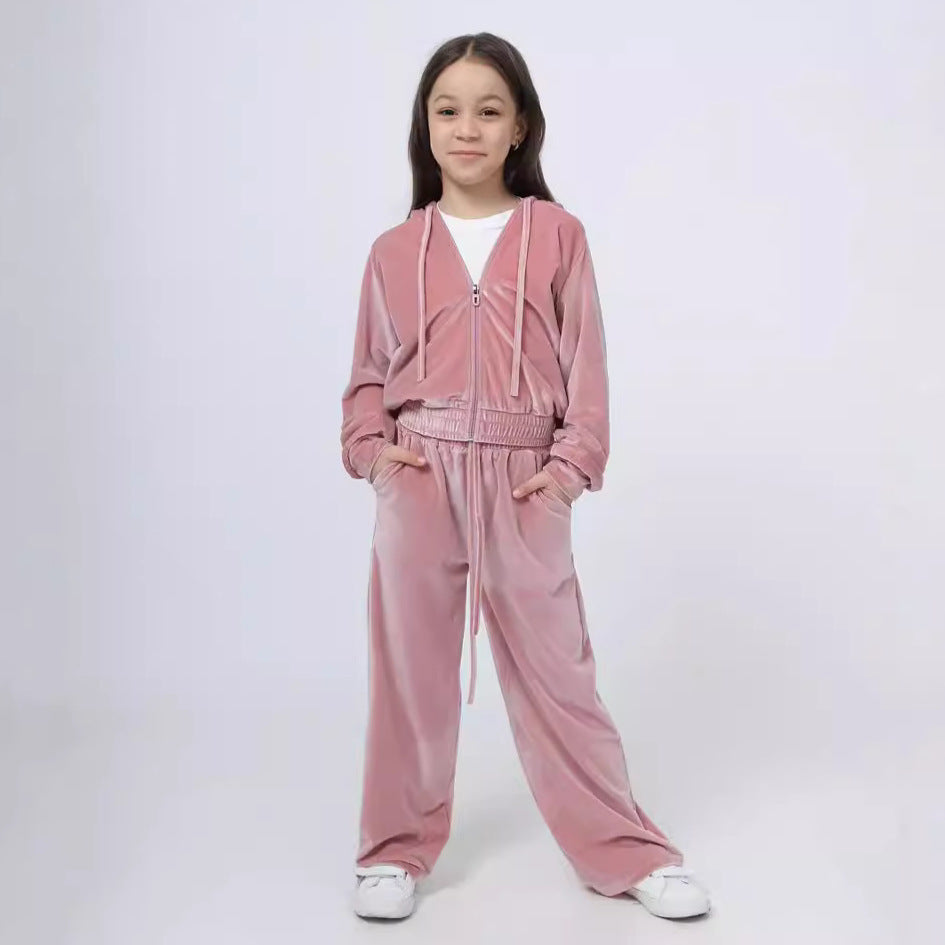 Damer mysig velour-hoodie med dragkedja Mirla-Eva Jonsson